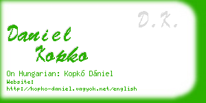 daniel kopko business card