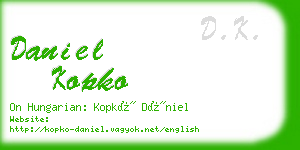 daniel kopko business card